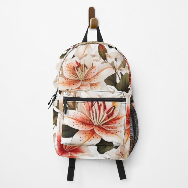 Item preview, Vintage Lily Flowers Leave Pattern. designed and sold by SuraSu.