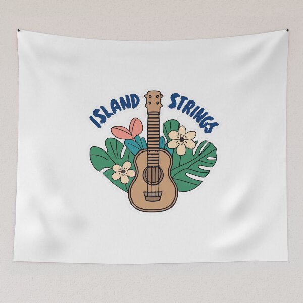 Item preview, Island Strings Ukulele and Tropical Flowers Design designed and sold by NiftyWrx.