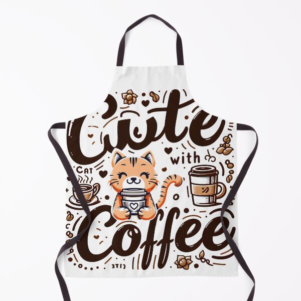 Item preview, Cute Cat with Coffee, typography designed and sold by maxmaj.
