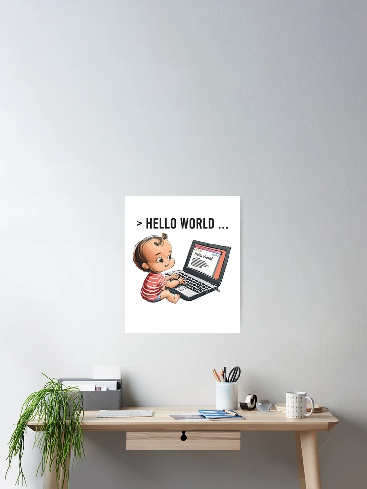Thumbnail 2 of 3, Poster, Hello World designed and sold by softwaretesting.