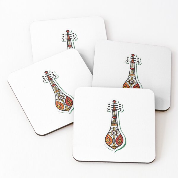 Item preview, Delicate Sitar with Indian Patterns designed and sold by NiftyWrx.