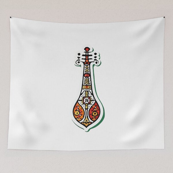 Item preview, Delicate Sitar with Indian Patterns designed and sold by NiftyWrx.