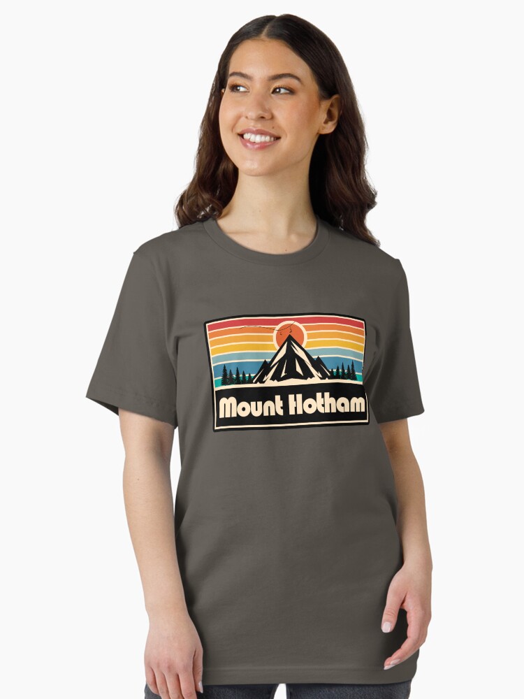 Thumbnail 2 of 7, Essential T-Shirt, Retro mountain gondola Mount Hotham Ski Resort designed and sold by rillak.
