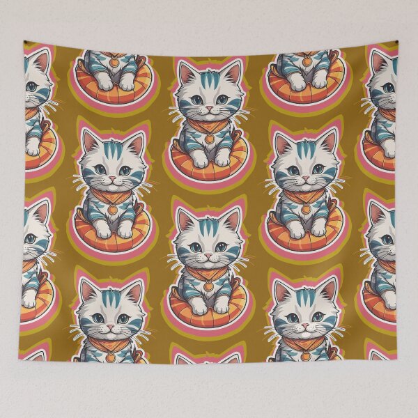 Item preview, gatinho colorido designed and sold by TorresCosta.