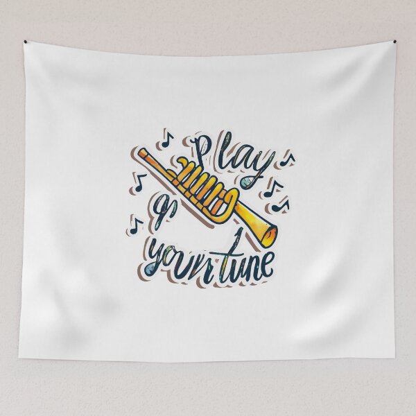 Item preview, Whimsical Watercolor Flute and Music Notes - Play Your Tune designed and sold by NiftyWrx.