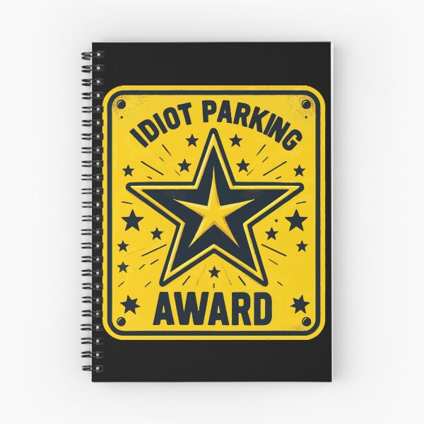 Item preview, Funny Idiot Parking Award Retro Badge designed and sold by TomFrontierArt.