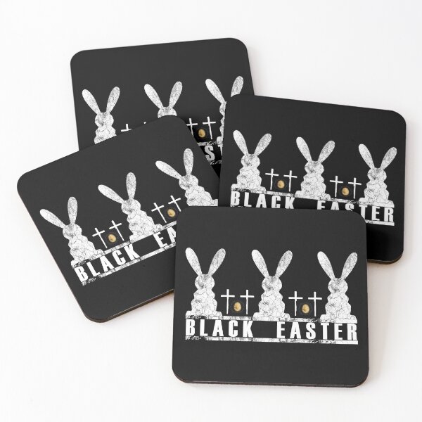 Item preview, Happy Black Easter  Egg and Black Bunny  designed and sold by XTSTUDIOART.