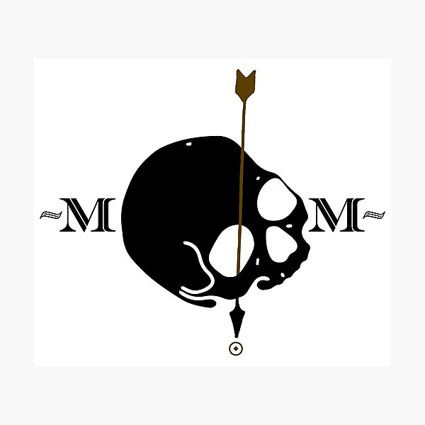 Artikel-Vorschau von Memento Mori Pfeil und Totenkopf im klassischen lateinamerikanischen Stil, designt und verkauft von GregInJapanShop.