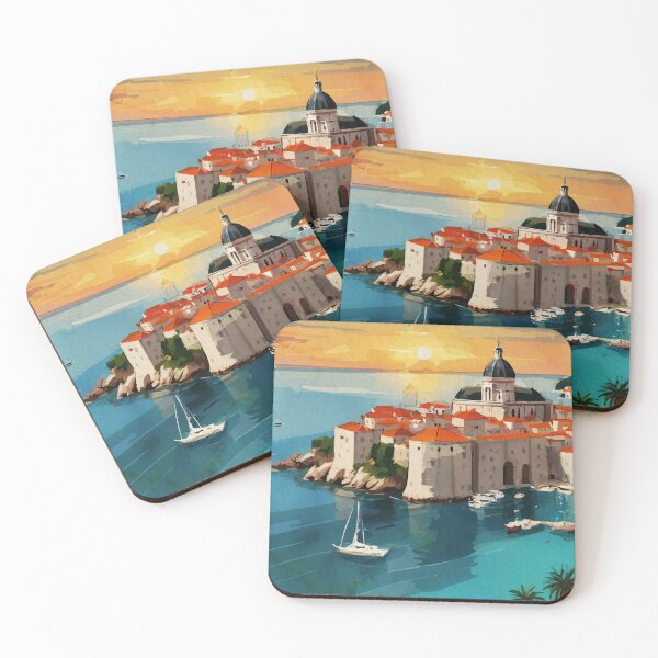 Item preview, Dubrovnik Castle Old Town Sunset Croatia designed and sold by TheJoeyStudio.