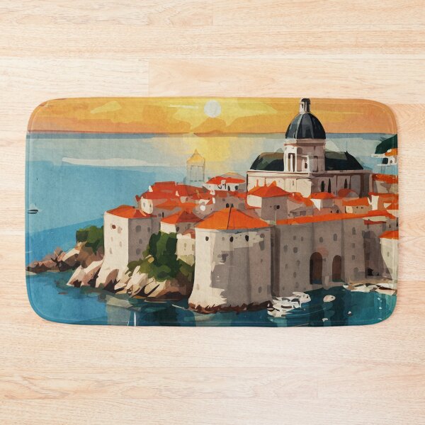 Item preview, Dubrovnik Castle Old Town Sunset Croatia designed and sold by TheJoeyStudio.