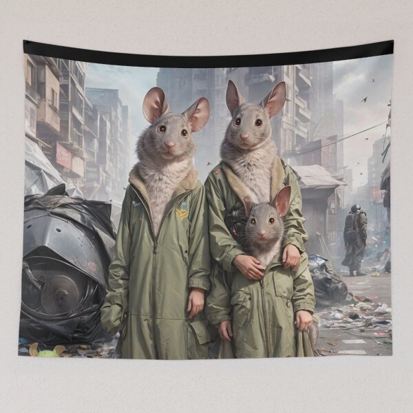 Item preview, The Futuristic Post Apocalypse Rat Family designed and sold by KALEIDOSCOPE UK.
