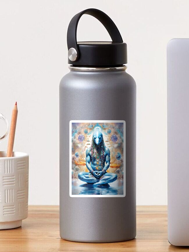 Thumbnail 1 of 3, Sticker, Dolphin Spirit Animal Shaman Guide designed and sold by Kangaboy.