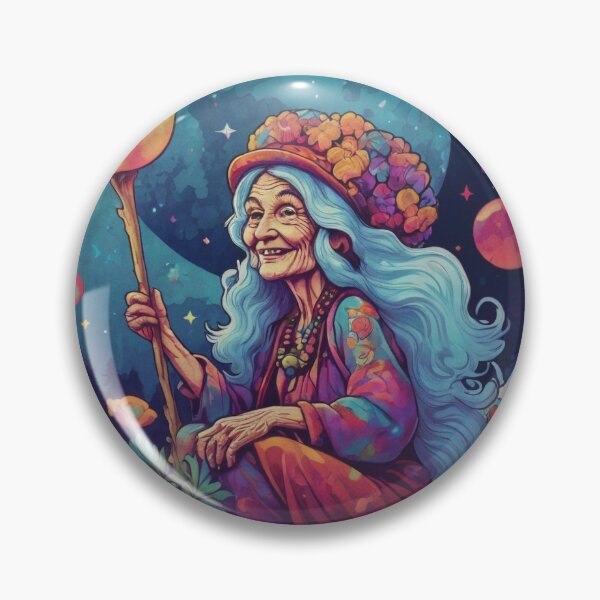 Item preview, Fungi Hippie Flower Grandma designed and sold by Random Designs.