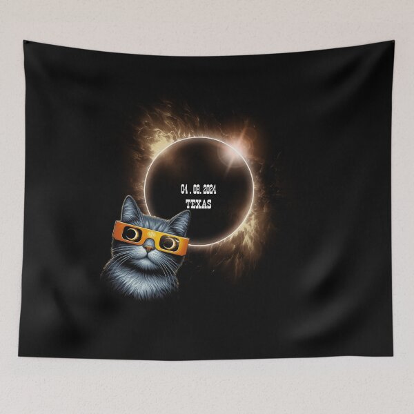 Item preview, 2024 Total Solar-Eclipse Cat Eclipse Glasses 2024 Total Solar-Eclipse 4.08.24 Texas designed and sold by Hema Thilakaratne.