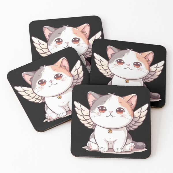 Artikelvorschau, Niedlicher Kawaii-Katzenengel entworfen und verkauft von Metin Ozer.
