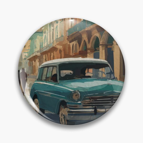Item preview, Old Havana Street Scene Cuban Car designed and sold by TheJoeyStudio.