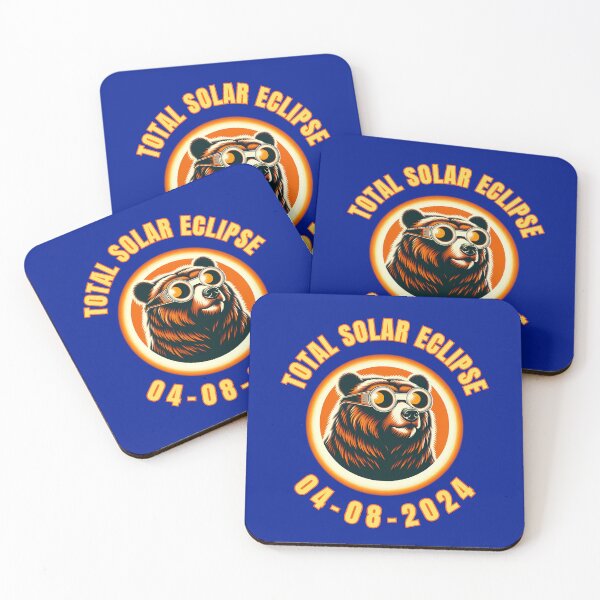Item preview, Bear Wearing Solar Eclipse Glasses  designed and sold by WoodburyLake.