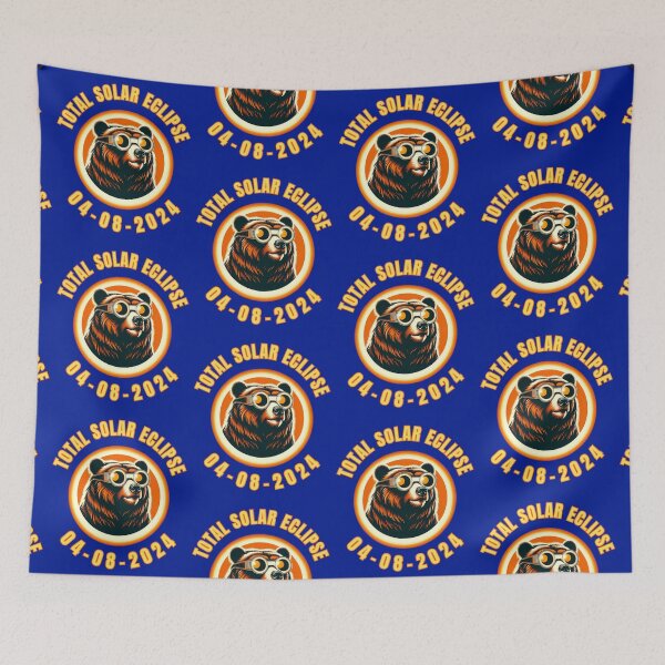Item preview, Bear Wearing Solar Eclipse Glasses  designed and sold by WoodburyLake.