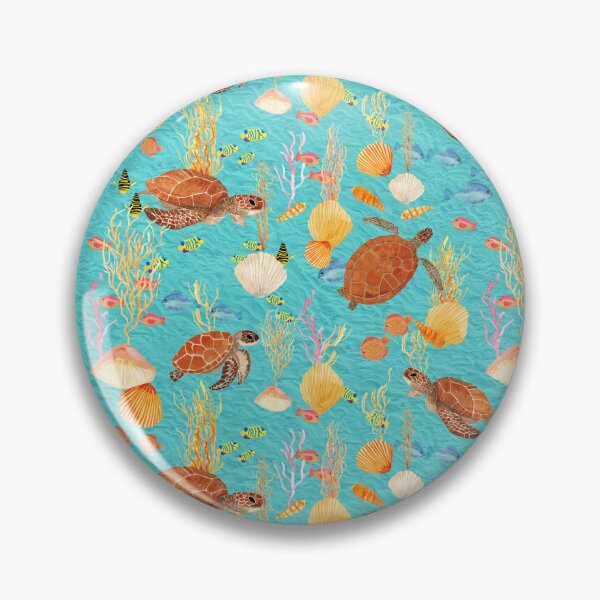 Item preview, Marine Wonderland - turtles, fish, turquoise SM designed and sold by SCdesignqld.