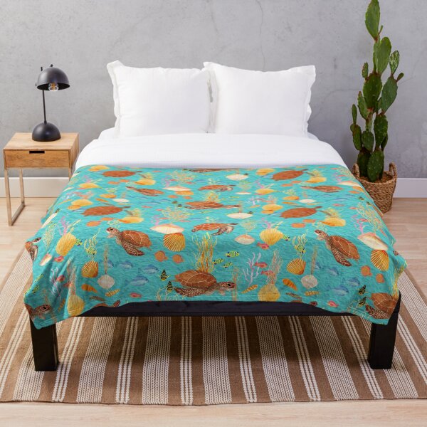 Item preview, Marine Wonderland - turtles, fish, turquoise SM designed and sold by SCdesignqld.