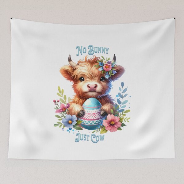 Item preview, No Bunny Just Cow Easter Highland Baby Cow designed and sold by CraftyAnimal.