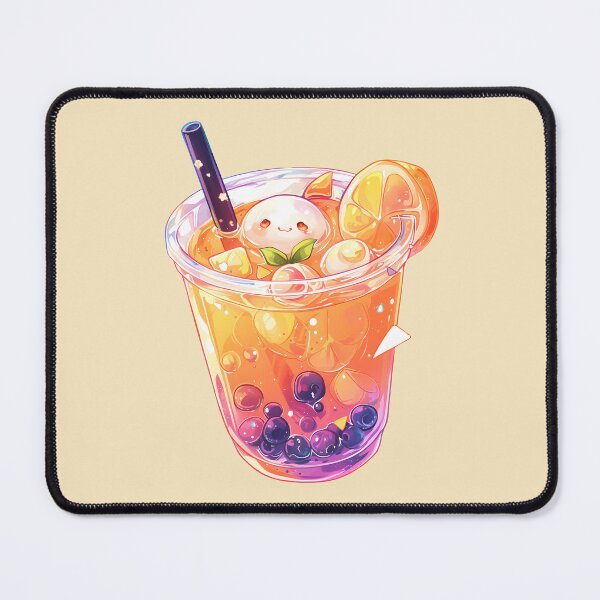 Item preview, White Mochi Orange Bubble Tea Galaxy Drink designed and sold by FigmaCreations.