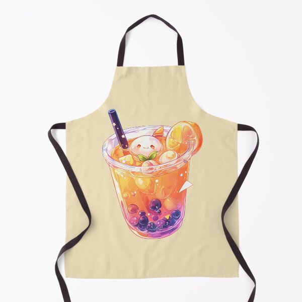 Item preview, White Mochi Orange Bubble Tea Galaxy Drink designed and sold by FigmaCreations.