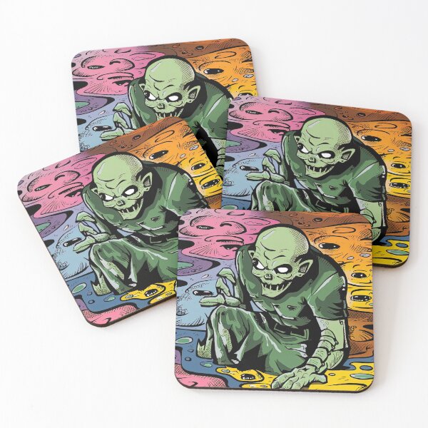 Item preview, Green Ghoul in Pool of Colorful Slime designed and sold by SpookshowDesign.