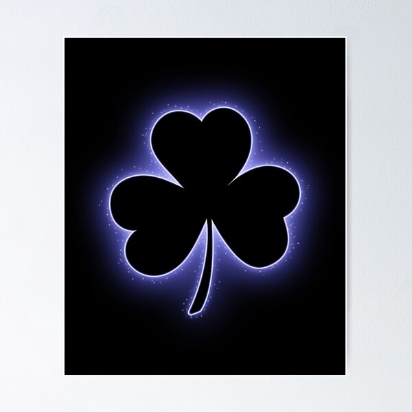 Item preview,  Purple Glowing Clover Leaf-  clover leaves  for St. Patrick's Day designed and sold by mndesignworx.