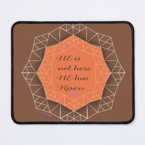 Item preview, Christian Easter Card quote, "HE is not here He has risen" Geometric designed and sold by Ldydesign.