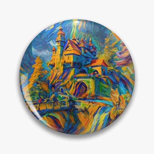 Item preview, Stylised castle and cat. DeepDream designed and sold by blackhalt.