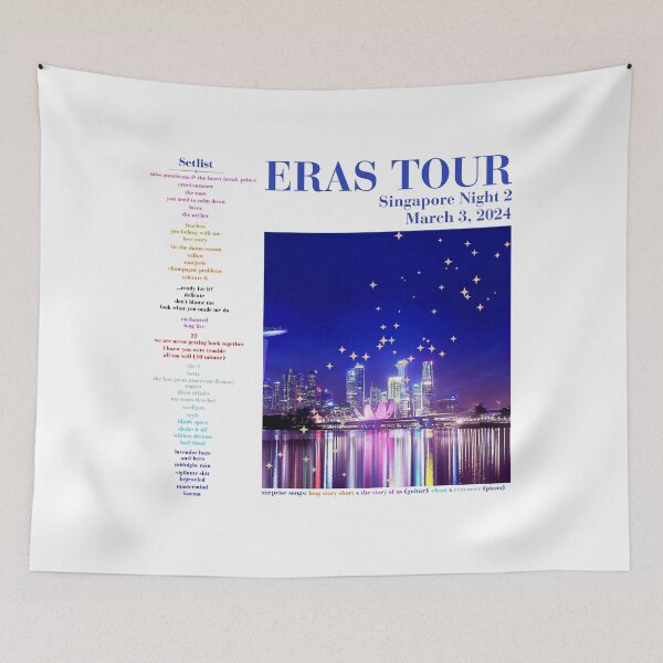 Item preview, Eras Tour Setlist - Singapore Night 2 designed and sold by LisaMichelleArt.