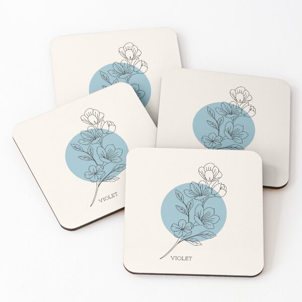 Item preview, Violet Flower Line Art designed and sold by colormepixels.