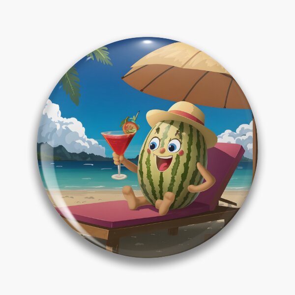 Artikelvorschau, lustige Früchte und lustiges Gemüse im Urlaub, Wassermelone entworfen und verkauft von orthodox-icon.