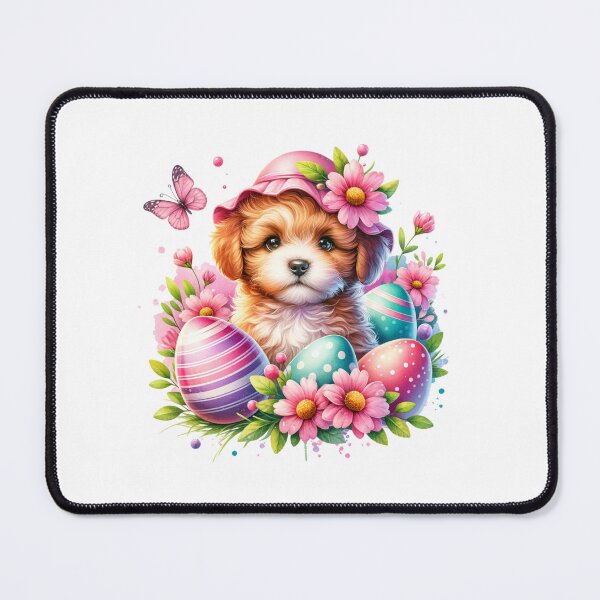 Item preview, Cute Easter Puppy wearing a Hat designed and sold by CraftyAnimal.