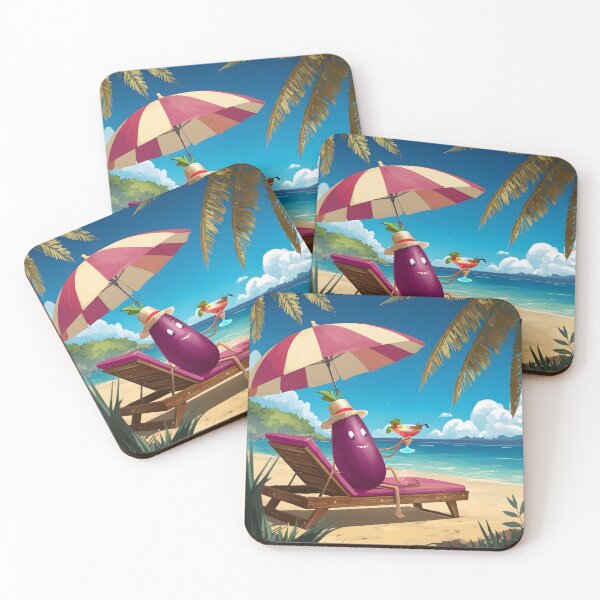 Item preview, funny fruits and funny vegetables on vacation, eggplant designed and sold by orthodox-icon.