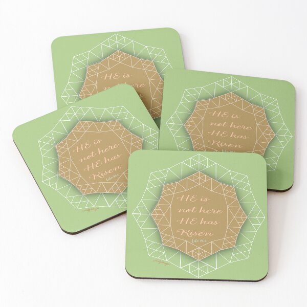 Item preview, Christian Easter Card quote, "HE is not here He has risen"  Coco Geometric designed and sold by Ldydesign.