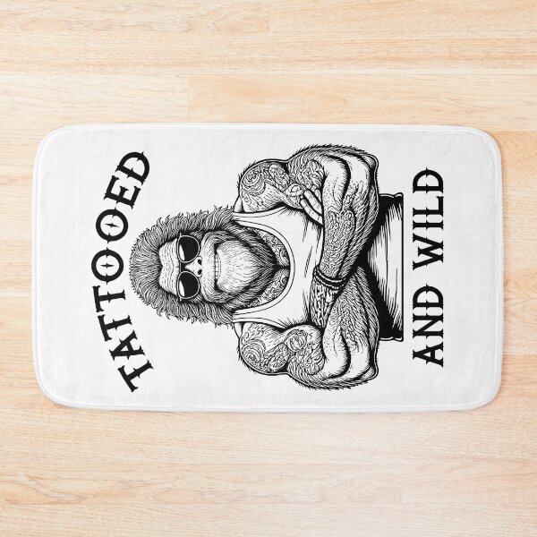 Item preview, Tattooed And Wild Funny Inked Bigfoot Animal Tattoo Lover designed and sold by GrandeDuc.