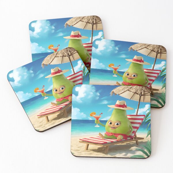Item preview, funny fruits and funny vegetables on vacation, funny pear designed and sold by orthodox-icon.