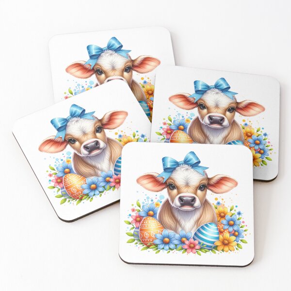 Item preview, Easter Watercolor Brahman Cow designed and sold by CraftyAnimal.