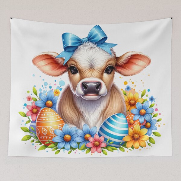 Item preview, Easter Watercolor Brahman Cow designed and sold by CraftyAnimal.