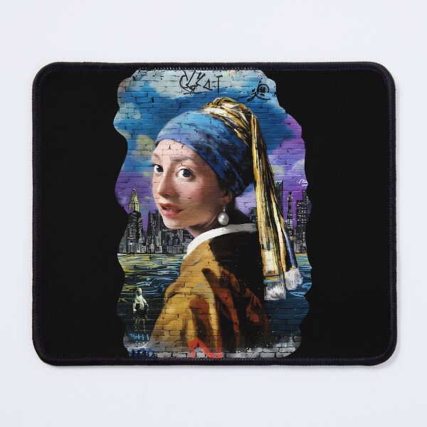 Item preview, Girl with a Pearl Earring from Vermeer reimagined in graffiti style designed and sold by EmeraldeaArt.