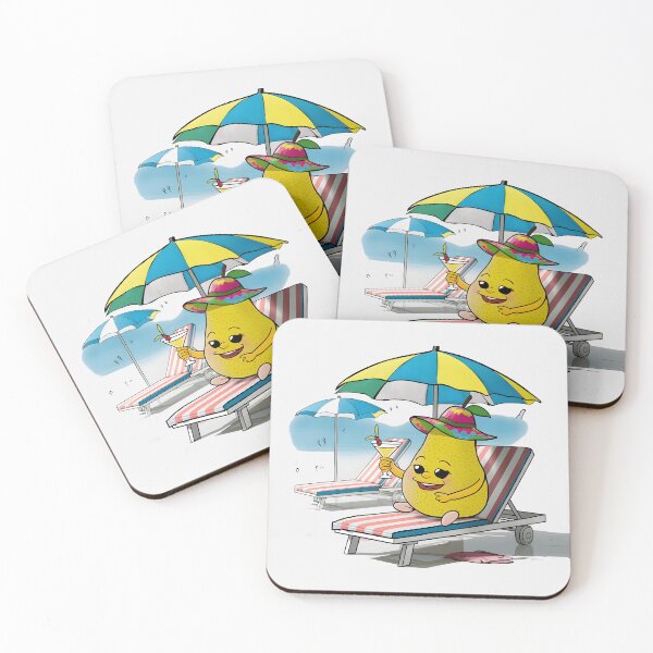 Item preview, funny fruits and funny vegetables on vacation, funny pear designed and sold by orthodox-icon.