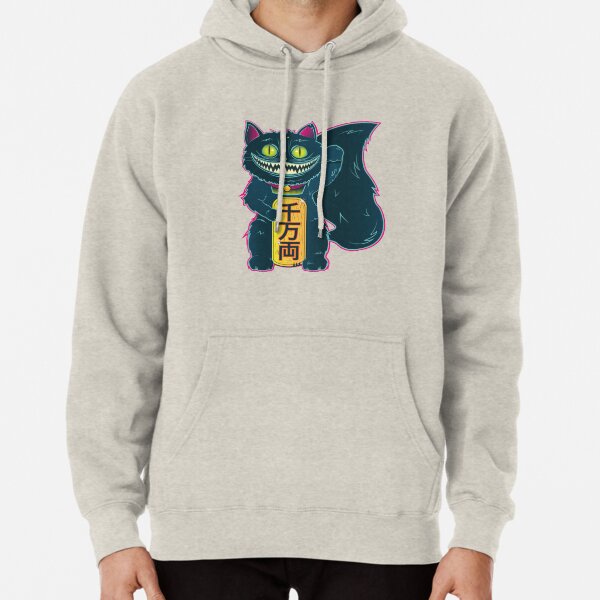 THE CHESHIRE MANEKI-NEKO CAT Pullover Hoodie