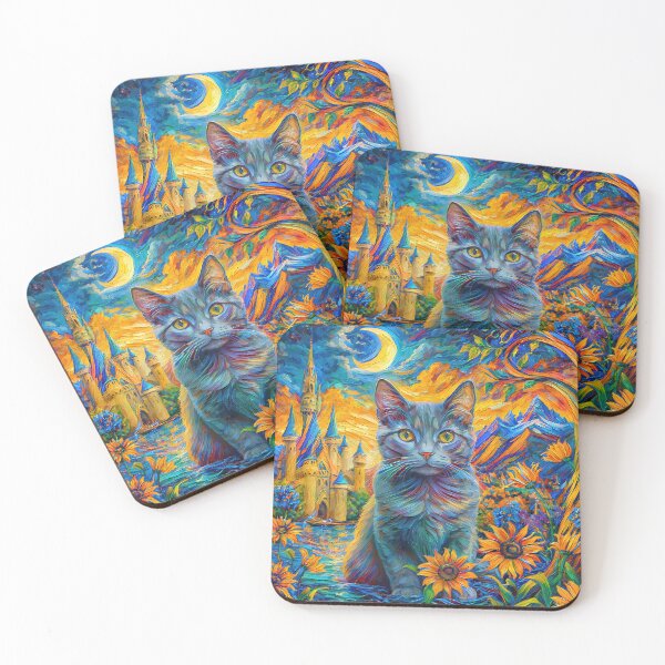 Item preview, Stylised castle and cat. DeepDream designed and sold by blackhalt.