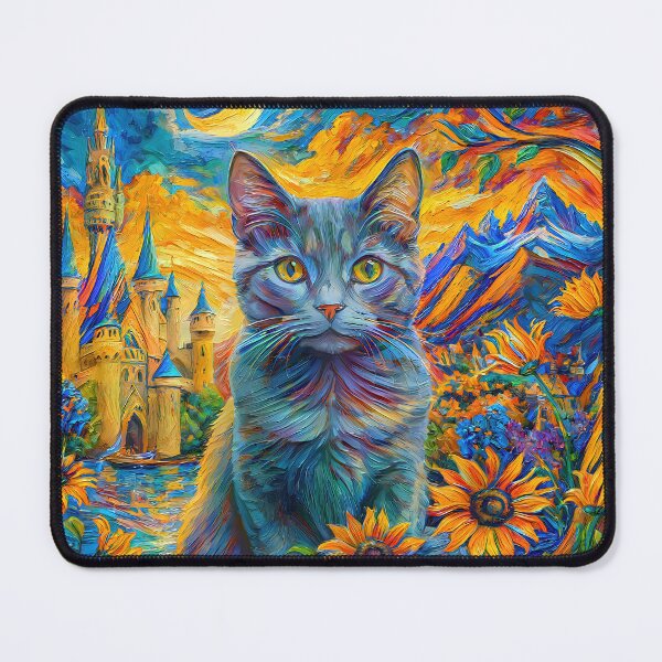 Item preview, Stylised castle and cat. DeepDream designed and sold by blackhalt.