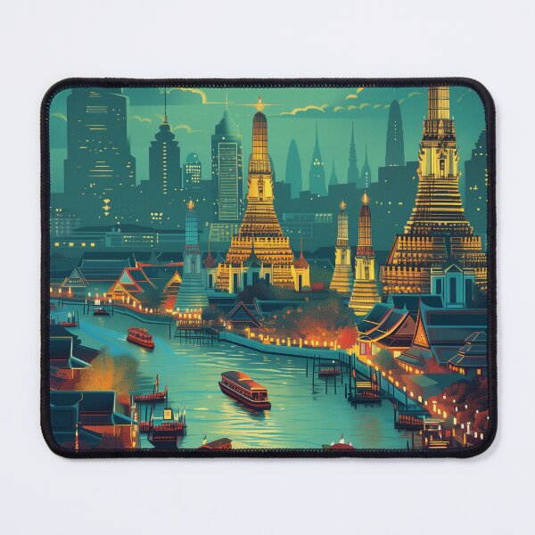 Item preview, Vintage Poster Bangkok - Experience the fascination of an exotic metropolis! designed and sold by StrasserArt.