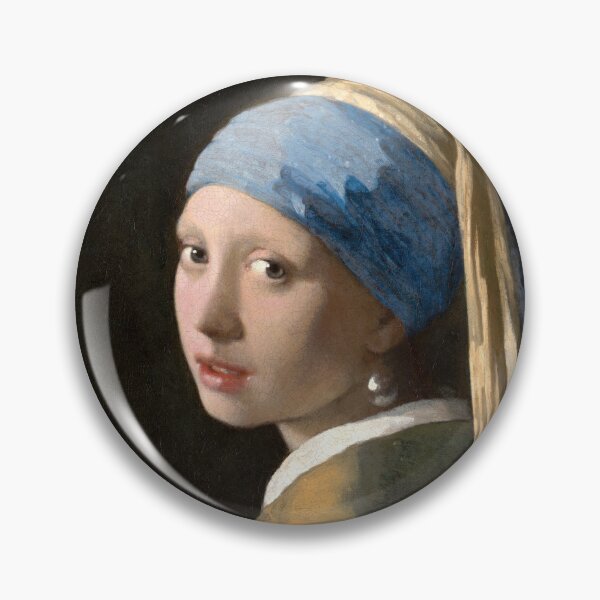 Item preview, Johannes Vermeer’s Girl with a Pearl Earring (1665) famous painting designed and sold by EmeraldeaArt.