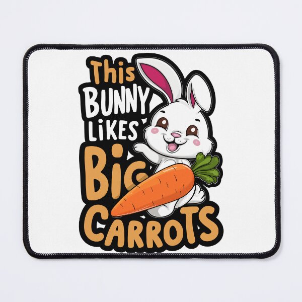Item preview, This Bunny Likes Big Carrots Easter Rabbit designed and sold by Quirky Shirts.
