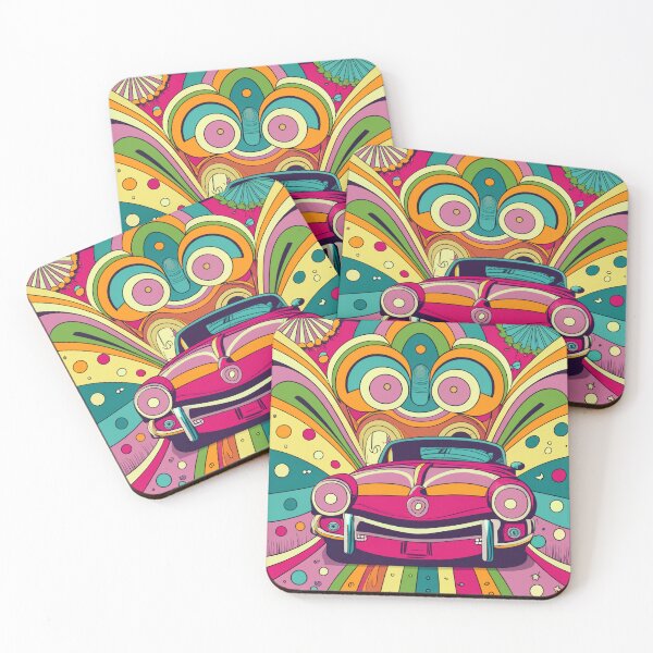 Item preview, Retro Revival Groovy Car Artwork designed and sold by Tamas Das.